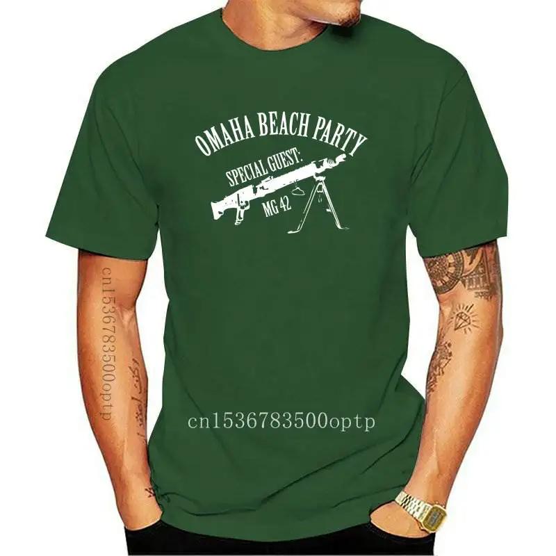 2019   м Ƽ MG42 OMAHA BEACH PARTY WW2 CULT Germany German Cotton Tee Shirt